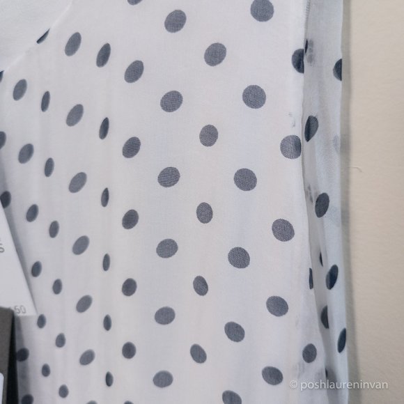 Plum Silk-Blend Sleeveless Top  *NWT* – White / Navy / Polka Dot – US S - Picture 5 of 14